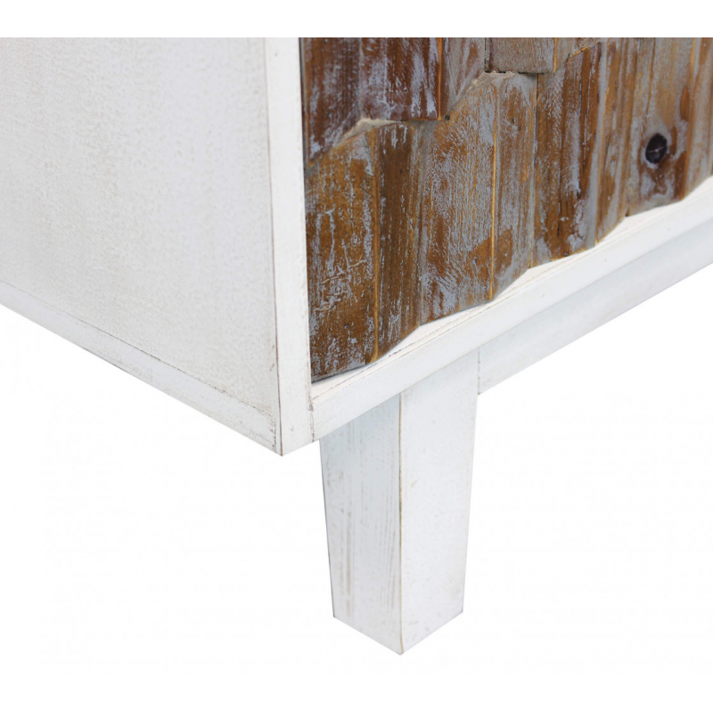 Mobile Archie legno acacia 2 ante 1 cassetto 110x45x80
