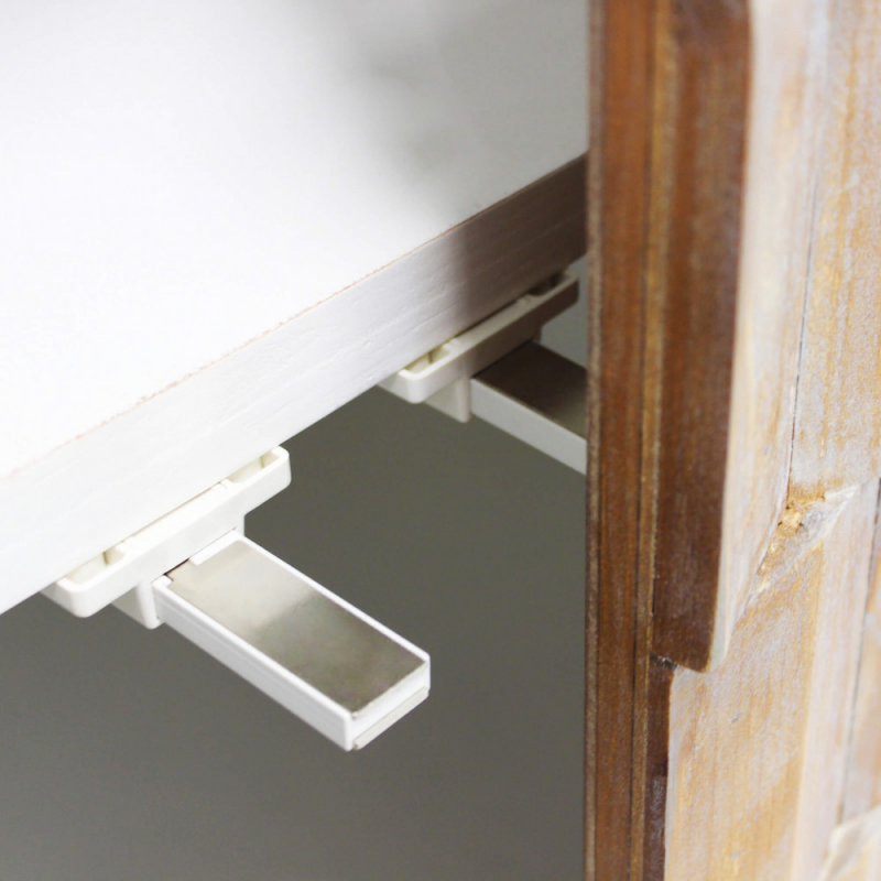 Mobile Archie legno acacia 2 ante 1 cassetto 110x45x80