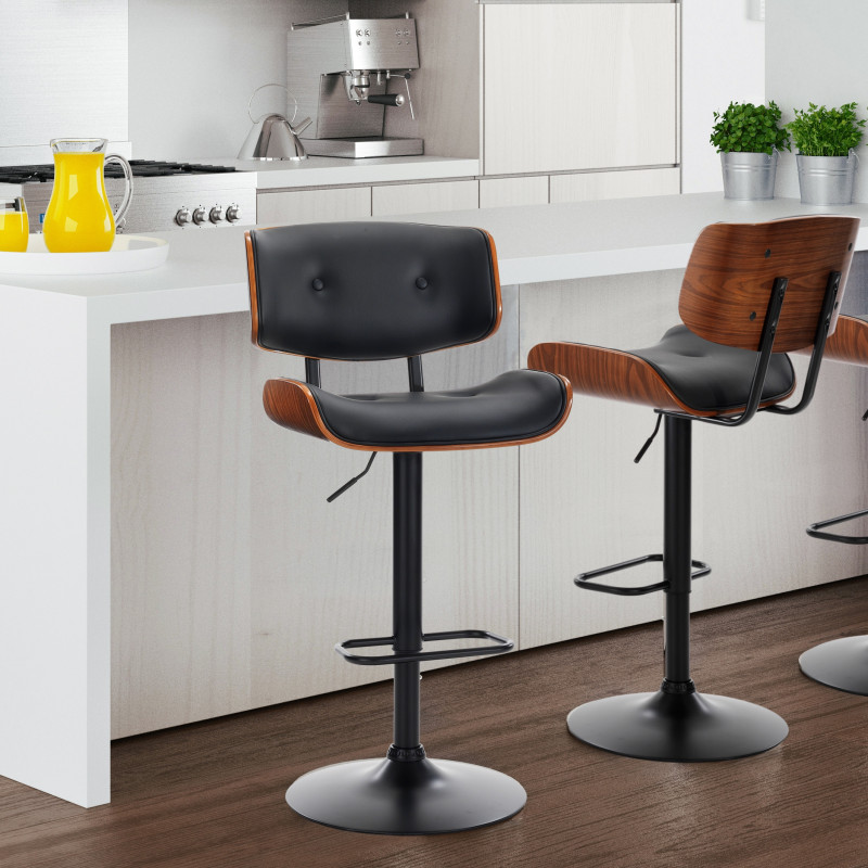 Sgabello Uppsala Black 47X36X54 Cm