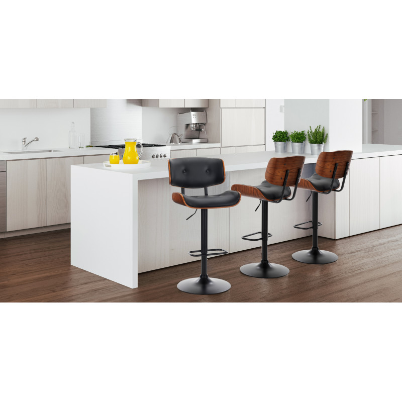 Sgabello Uppsala Black 47X36X54 Cm