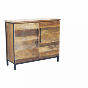 Mobile Braeden bianco marrone moderno per cucina soggiorno casa