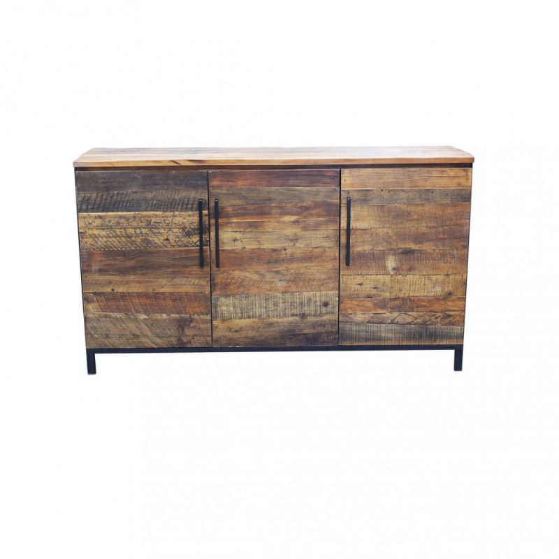 Mobile Bram 3 ante legno e metallo 150x40x86 cm