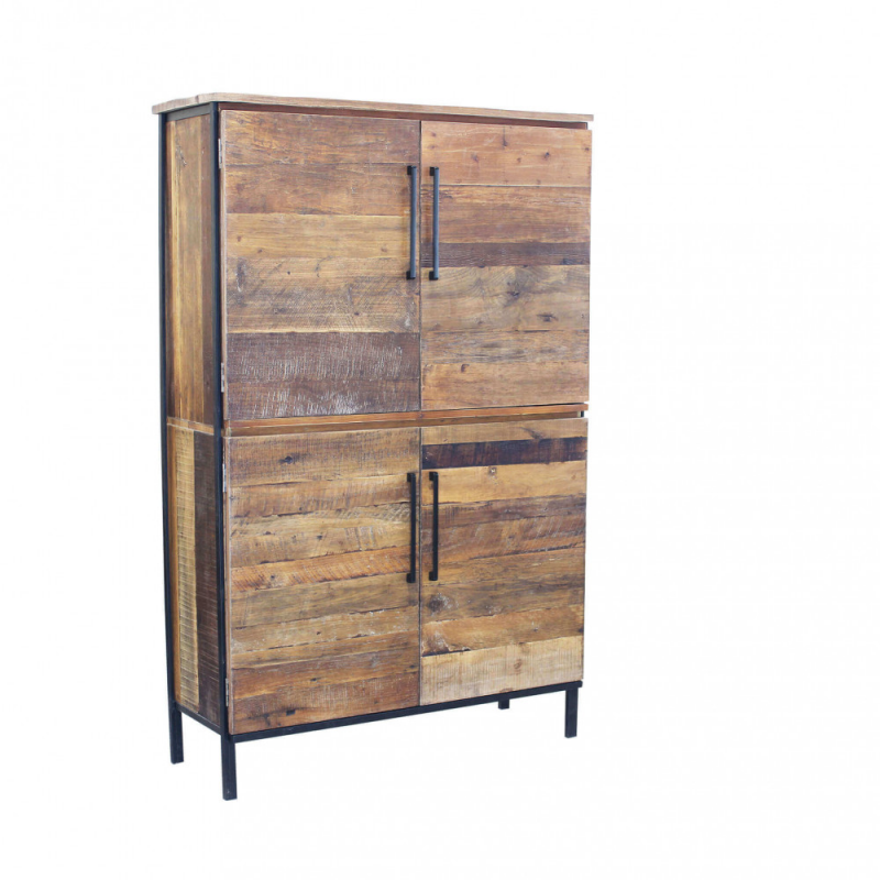 Mobile Braxton 4 ante legno e metallo 100x40x160 cm