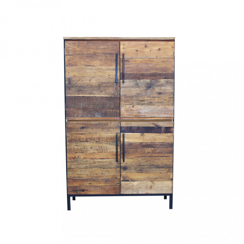 Mobile Braxton 4 ante legno e metallo 100x40x160 cm