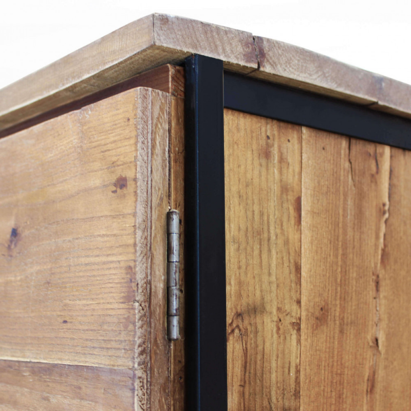 Mobile Braxton 4 ante legno e metallo 100x40x160 cm