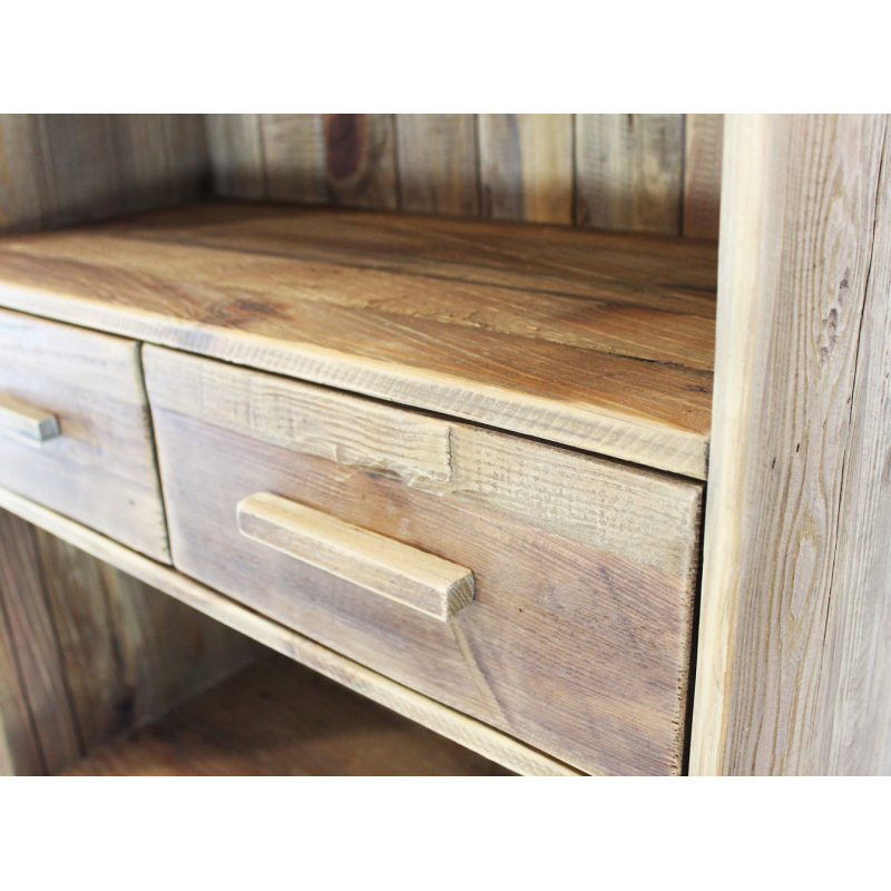 Libreria Alyce legno pino riciclato marrone 80x40x190h