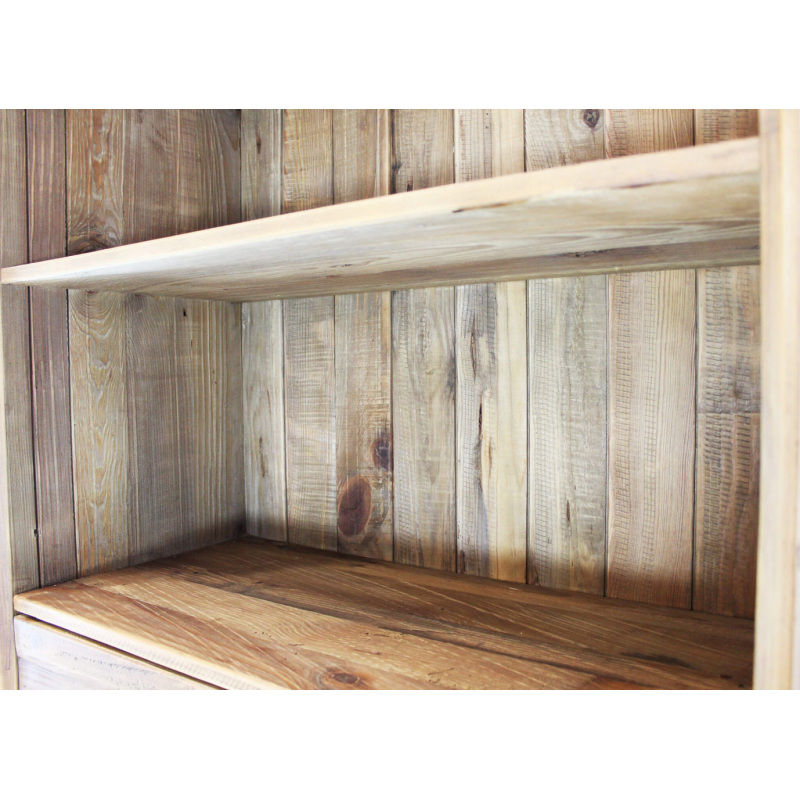 Libreria Alyce legno pino riciclato marrone 80x40x190h