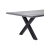Tavolo Amantea 220x100 Alluminio Antracite Piano Resina Grigio Moia