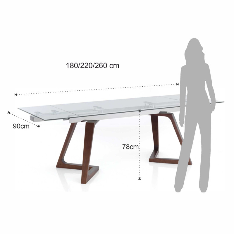Tavolo Allungabile Stark 187 X 97 H17,5 Cm
