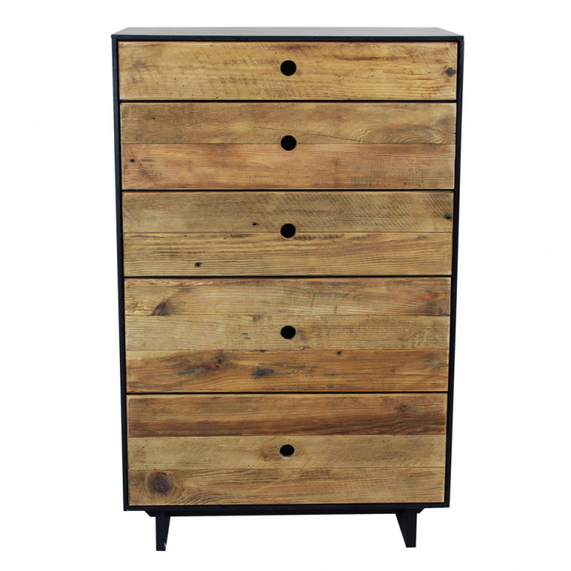 Cassettiera Amabel legno mango marrone 60x35x130h