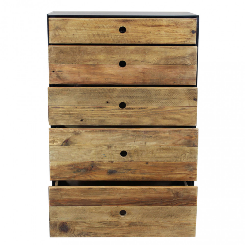 Cassettiera Amabel legno mango marrone 60x35x130h