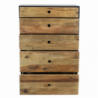Cassettiera Amabel legno mango marrone 60x35x130h