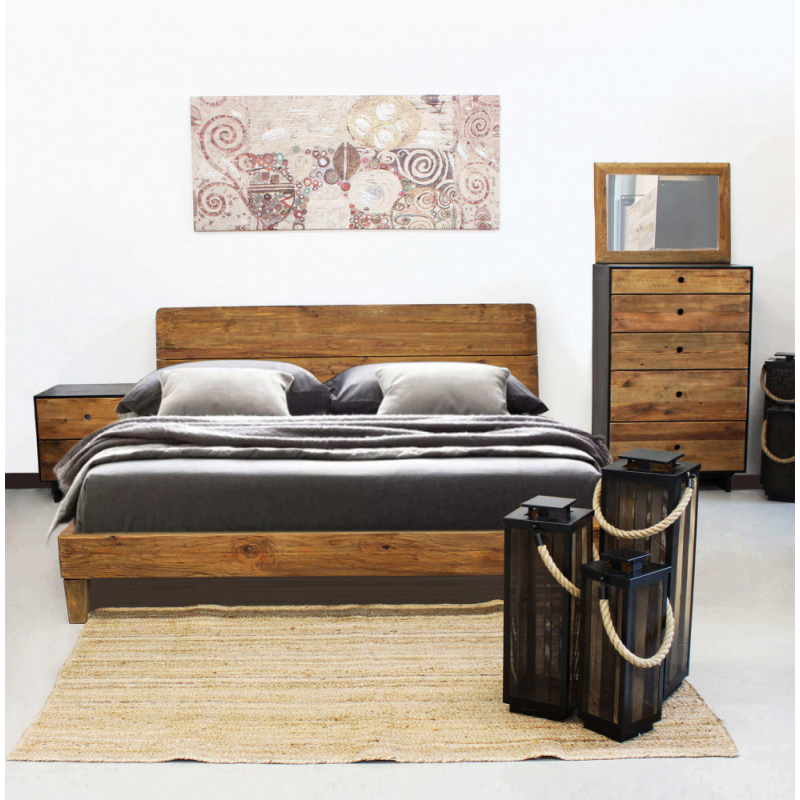 Cassettiera Amabel legno mango marrone 60x35x130h