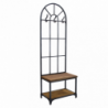 Appendiabiti con panca Booker bianco marrone moderno ingresso casa