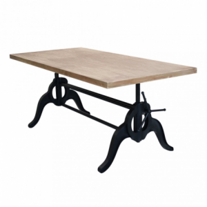 Tavolo Boyce bianco marrone moderno per soggiorno cucina casa