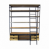 Libreria Ferdy bianco marrone moderna per soggiorno studio casa