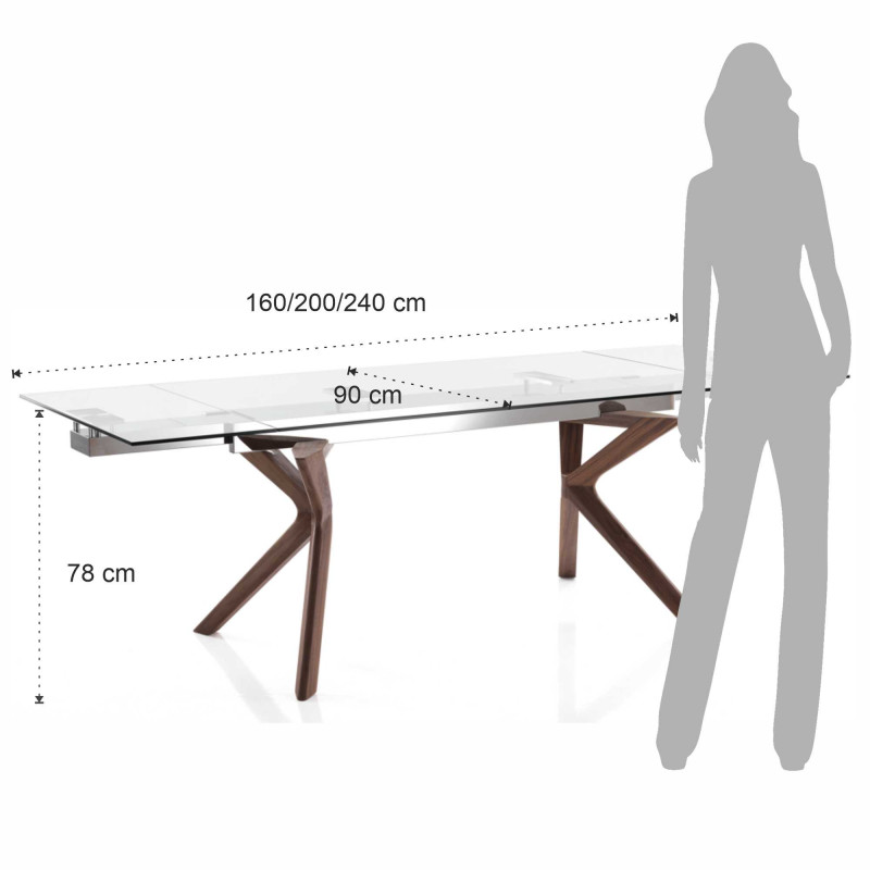 Tavolo Allungabile Bran 168 X 99 H16 Cm