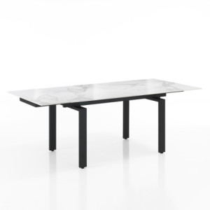 Tavolo Allungabile Devin White Marble 153X100X16 Cm