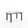 Tavolo Allungabile Devin White Marble 153X100X16 Cm