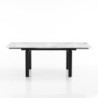 Tavolo Allungabile Devin White Marble 153X100X16 Cm