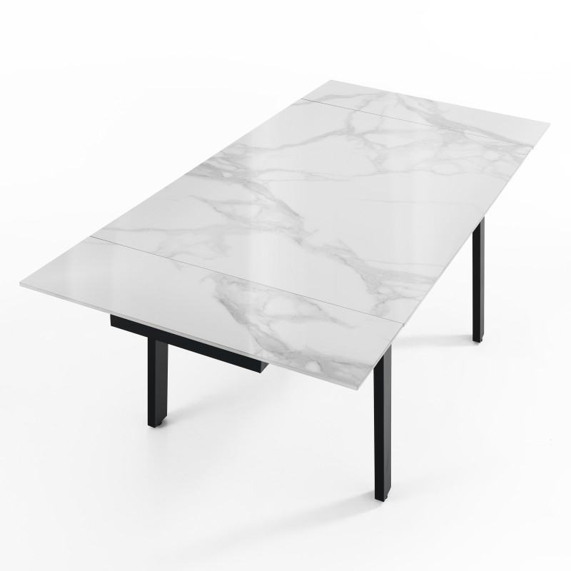 Tavolo Allungabile Devin White Marble 153X100X16 Cm