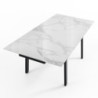 Tavolo Allungabile Devin White Marble 153X100X16 Cm
