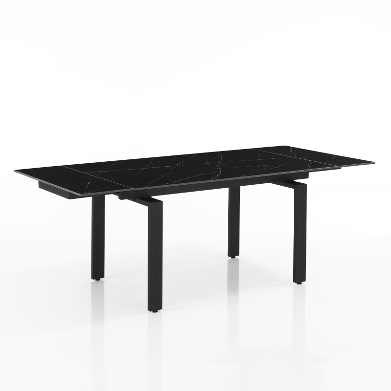 Tavolo Allungabile Devin Black Marble 153X100X16 Cm