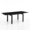 Tavolo Allungabile Devin Black Marble 153X100X16 Cm