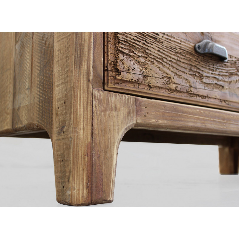 Cassettiera Dwight moderna bianca naturale per cucina casa