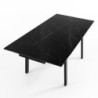 Tavolo Allungabile Devin Black Marble 153X100X16 Cm