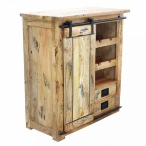 Cantinetta Wine in Legno Mango Marrone 90x45x100h