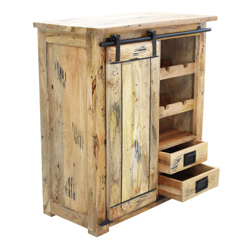 Cantinetta Wine in Legno Mango Marrone 90x45x100h