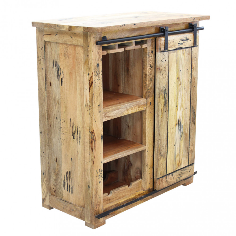 Cantinetta Wine in Legno Mango Marrone 90x45x100h