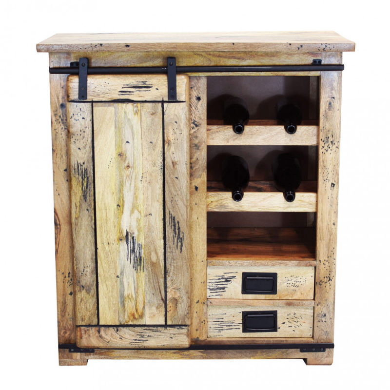 Cantinetta Wine in Legno Mango Marrone 90x45x100h