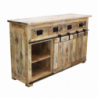 Mobile Xerxes legno mango 2 ante 4 cassetti 150x45x90