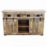 Mobile Xerxes legno mango 2 ante 4 cassetti 150x45x90