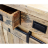 Mobile Xerxes legno mango 2 ante 4 cassetti 150x45x90