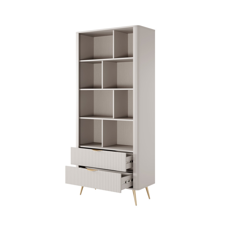 Libreria Gretha Beige 9 X 185 X 47 Cm