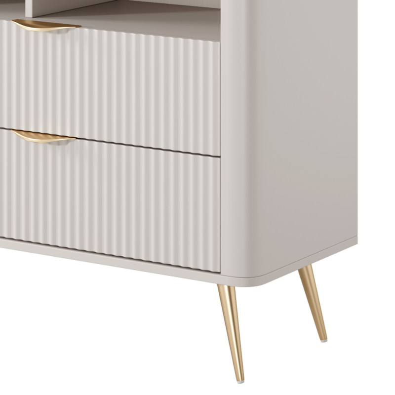Libreria Gretha Beige 9 X 185 X 47 Cm