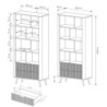 Libreria Gretha Beige 9 X 185 X 47 Cm