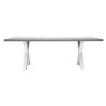 Tavolo Amantea 220x100 Alluminio Bianco Piano Resina Grigio Moia