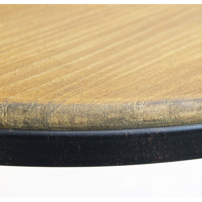 Tavolino Arkell moderno compatto legno ferro per soggiorno casa