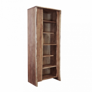 Mobile Bastian libreria in acacia 80x45x200 per soggiorno