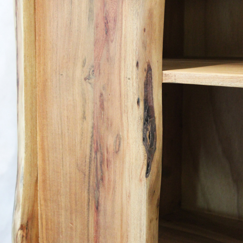 Mobile Bastian libreria in acacia 80x45x200 per soggiorno