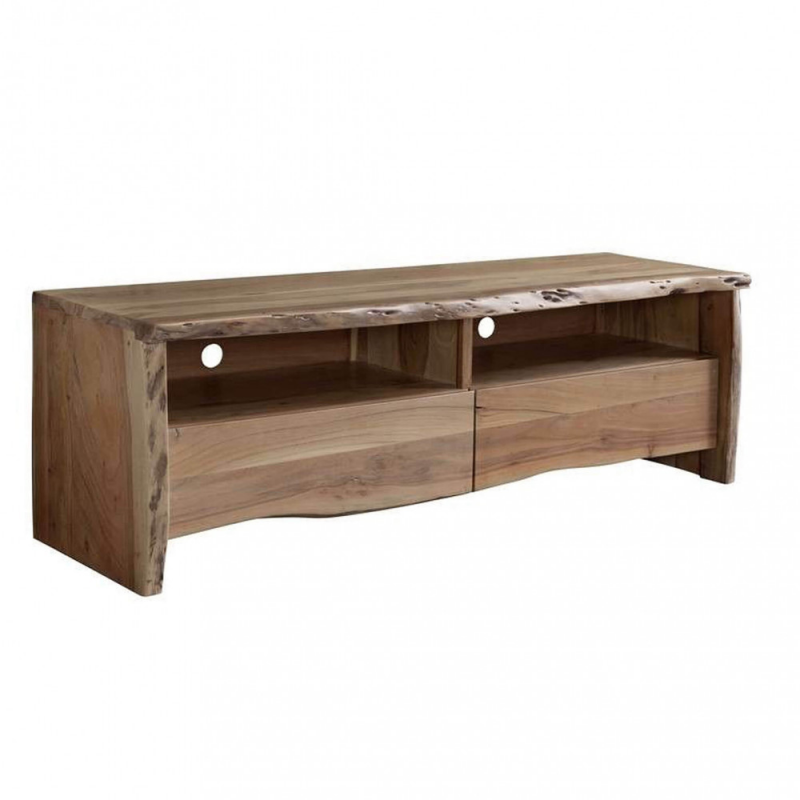 Porta TV Benny legno acacia 3 ante 2 cassetti 160x45x60