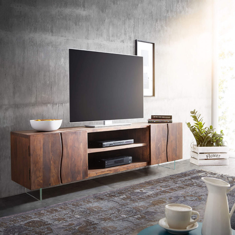 Porta TV Brayden moderno compatto legno robusto per soggiorno casa