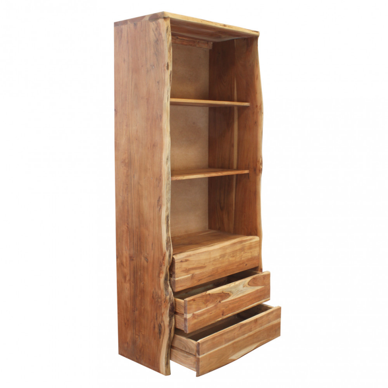 Mobile Brett legno acacia 2 ante 3 cassetti 110x45x80