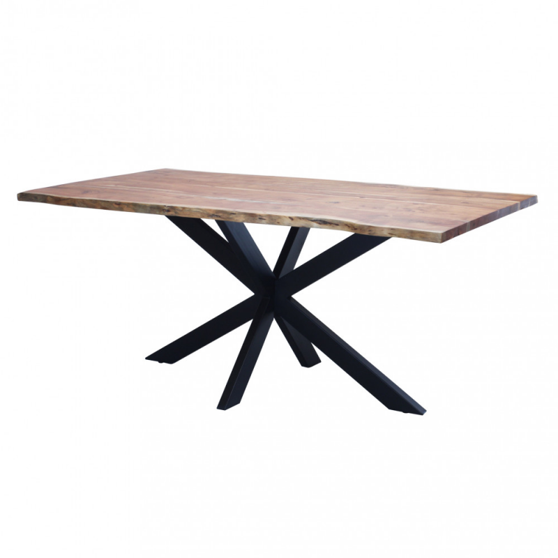 Tavolo Chase 180x90 moderno fisso legno robusto per soggiorno casa