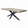 Tavolo Corey 200x100 nero moderno fisso legno per soggiorno casa