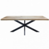 Tavolo Corey 200x100 nero moderno fisso legno per soggiorno casa